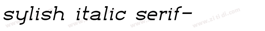 sylish italic serif字体转换